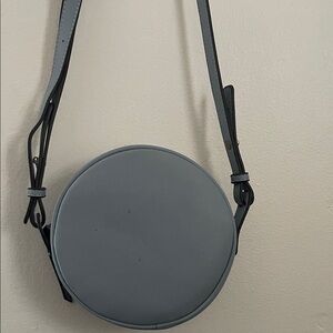 Round Gray Crossbody Bag